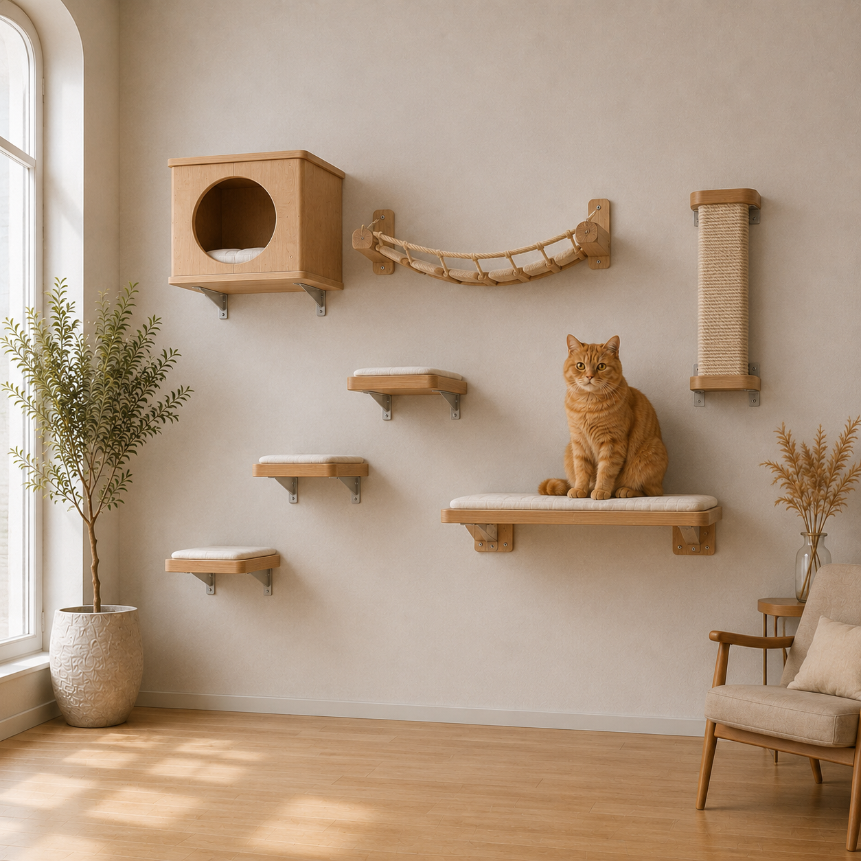 Arbre à chat mural Image