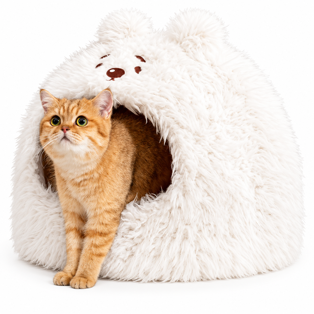 Niche Noël douillette en peluche pour chat
