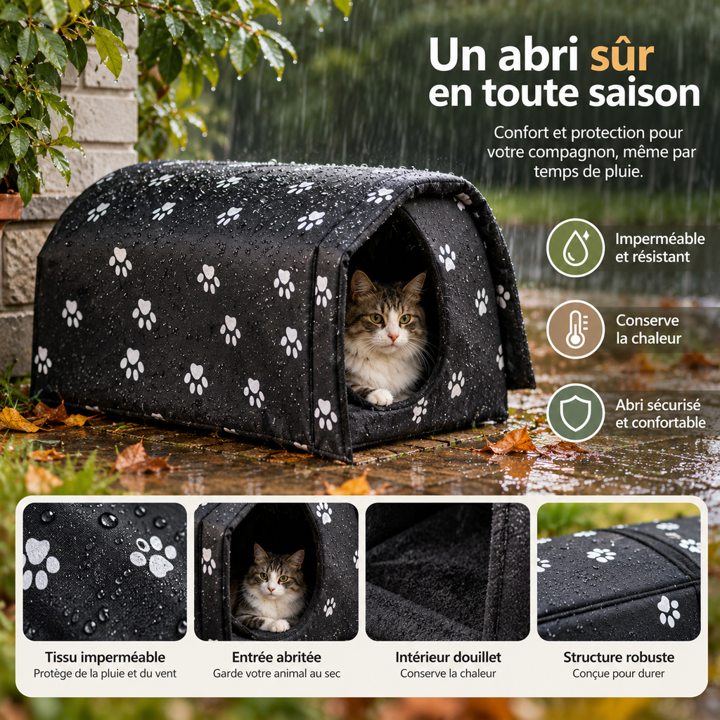 Niche d’extérieur pour chat et petit chien