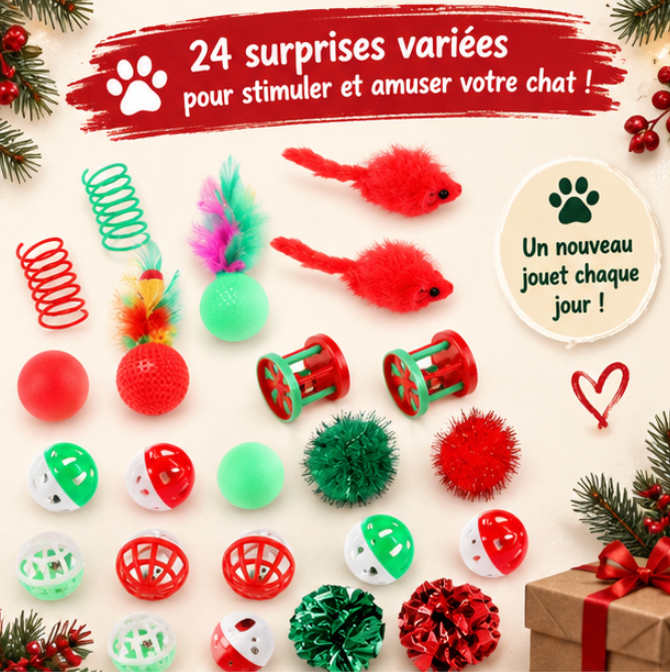 Calendrier de l’Avent pour chat – 24 compartiments