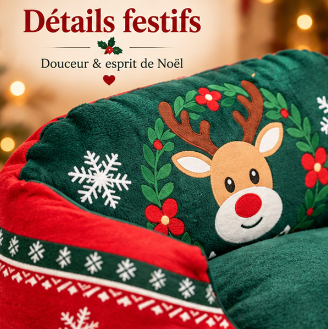 Canapé-lit de Noël pour chat