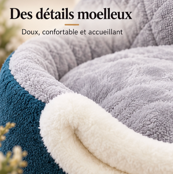 Niche convertible en panier pour chat et petit chien