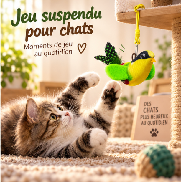 Oiseau sonore à suspendre pour chat