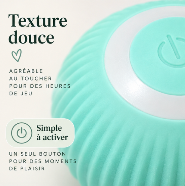 Balle roulante automatique rechargeable pour chat