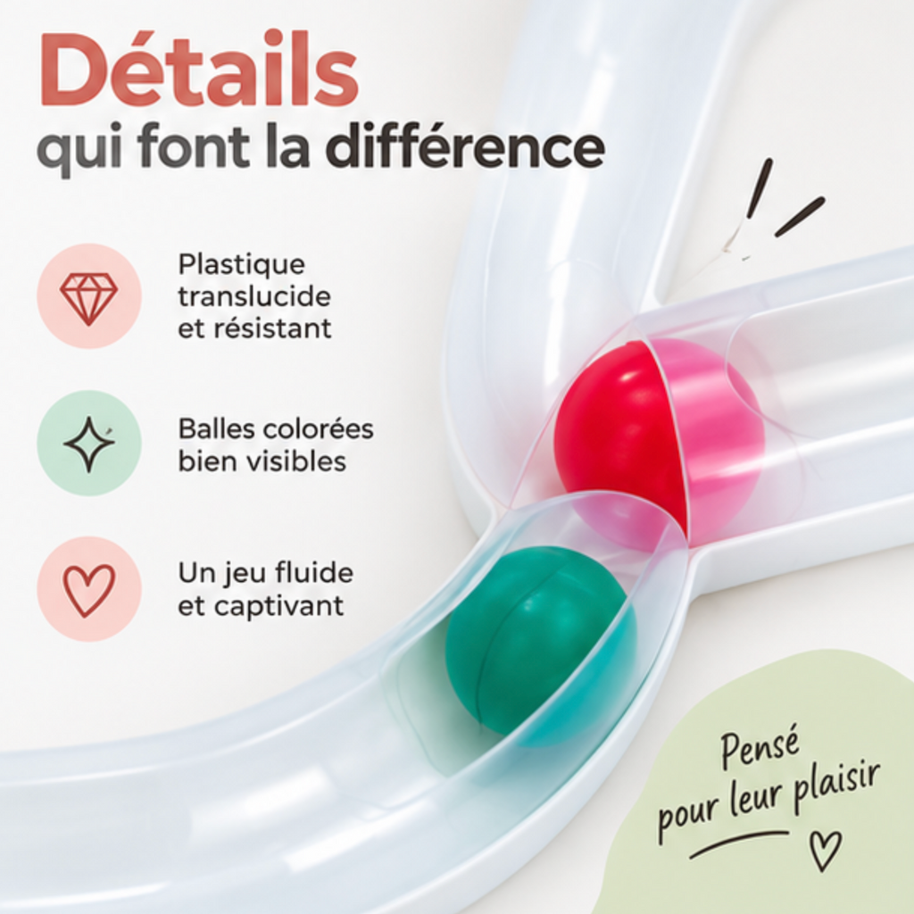 Circuit orbital en forme de 8 avec balles pour chat