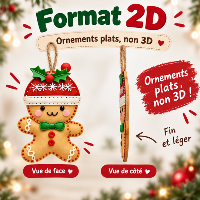 Lot de 8 décorations de Noël à suspendre – Chats et pain d’épice