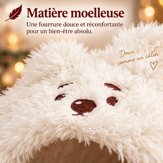 Niche Noël douillette en peluche pour chat
