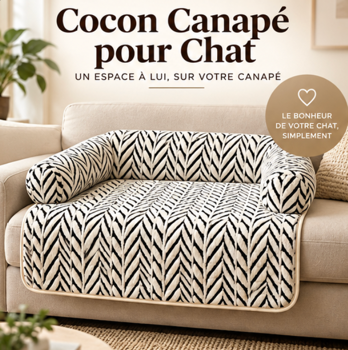 Tapis de protection pour canapé avec rebords rembourrés pour chat