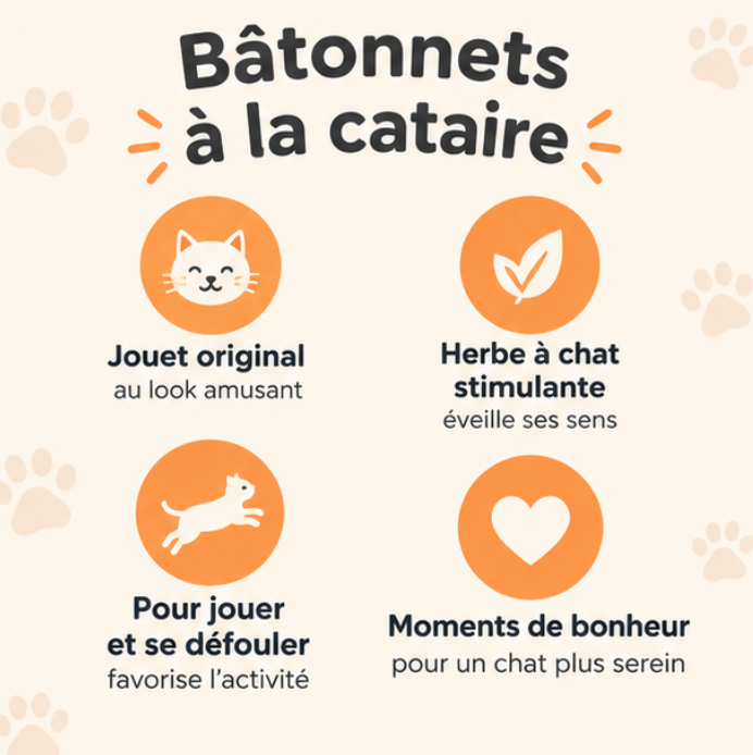 Jouet pour chat en tissu en forme de cigarette