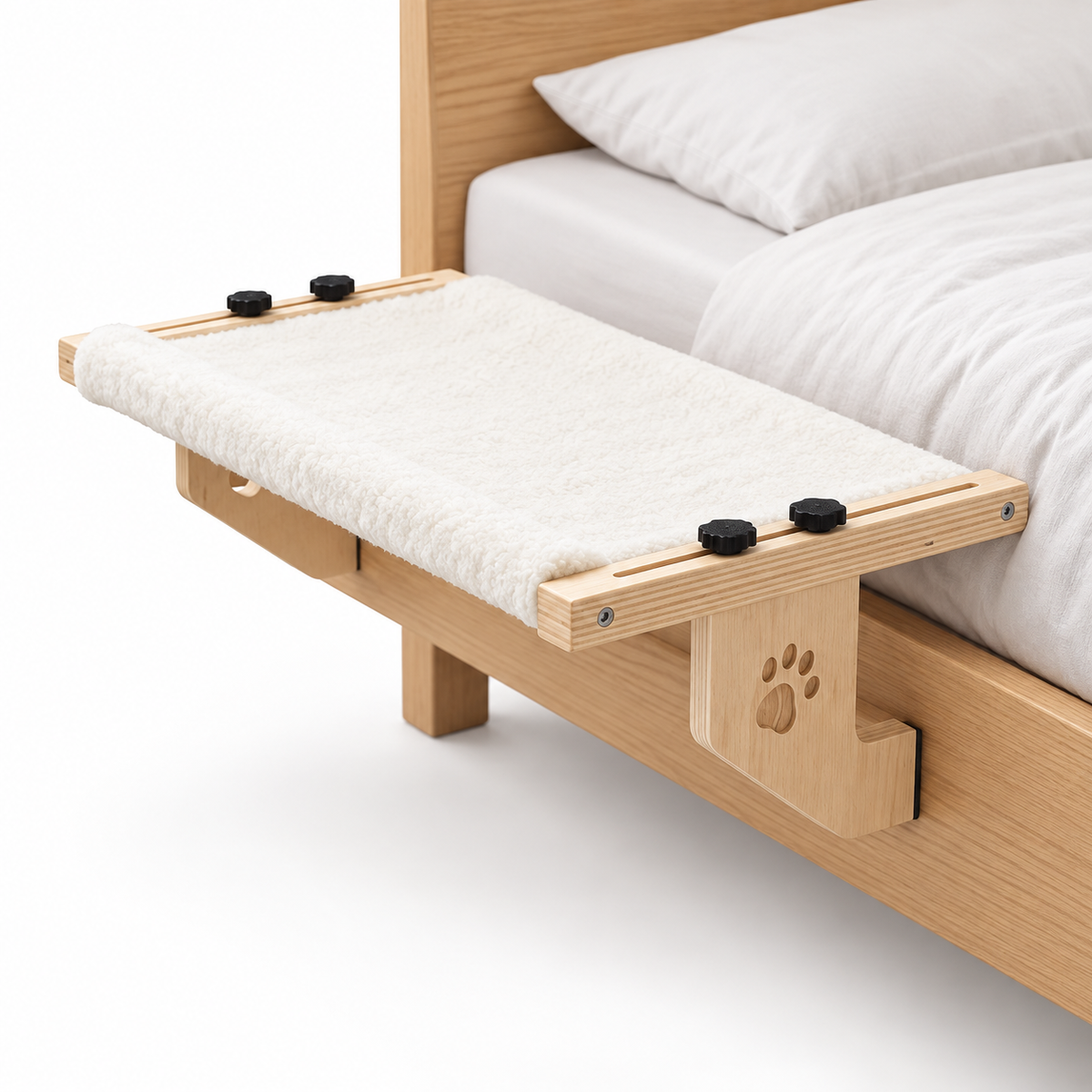 Hamac-lit surélevé en bois pour chat