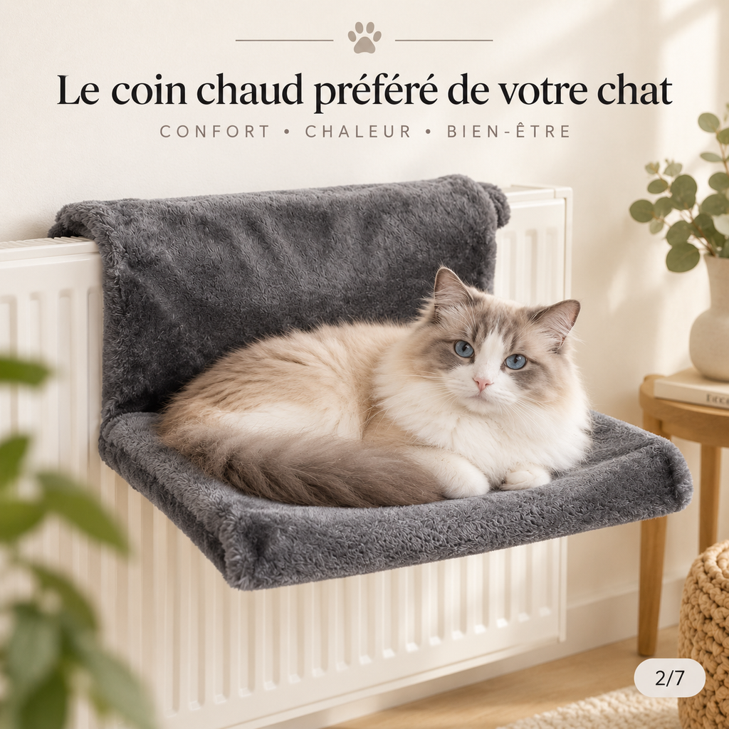 Lit hamac de radiateur pour chat