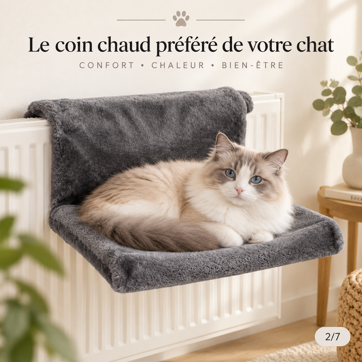 Lit hamac de radiateur pour chat