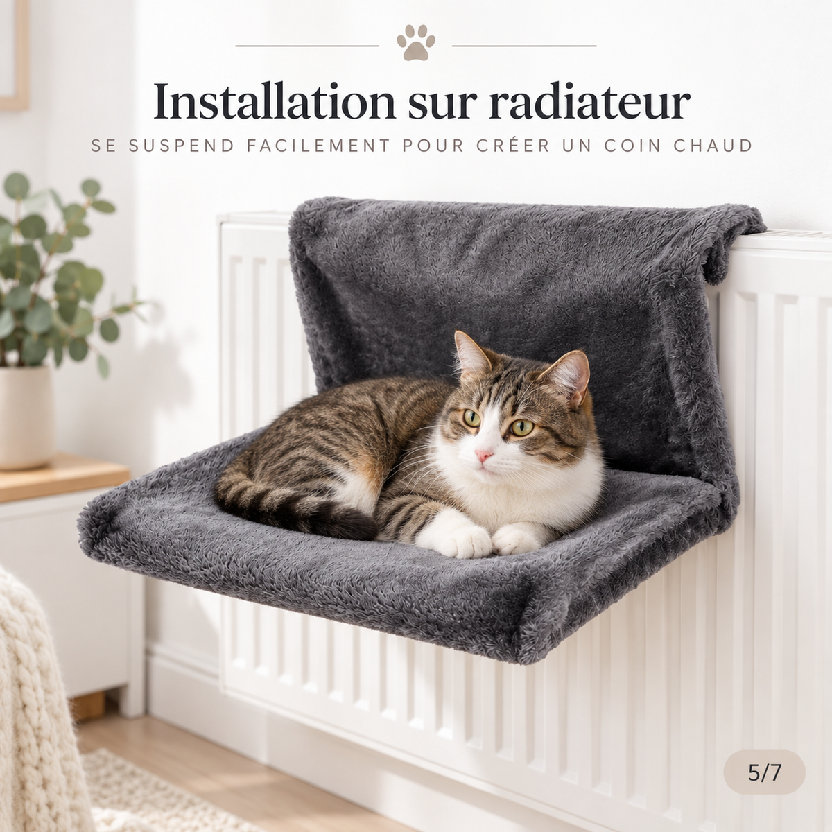 Lit hamac de radiateur pour chat