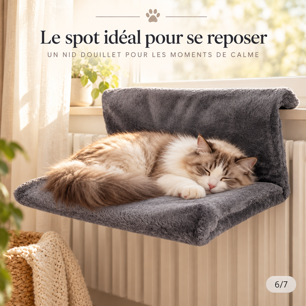 Lit hamac de radiateur pour chat