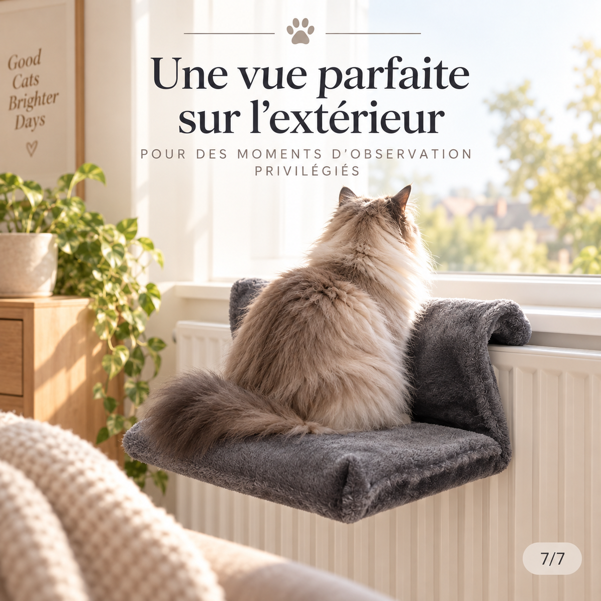 Lit hamac de radiateur pour chat