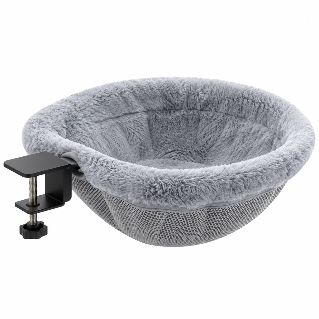 Lit hamac pliable pour chat à fixer au bureau