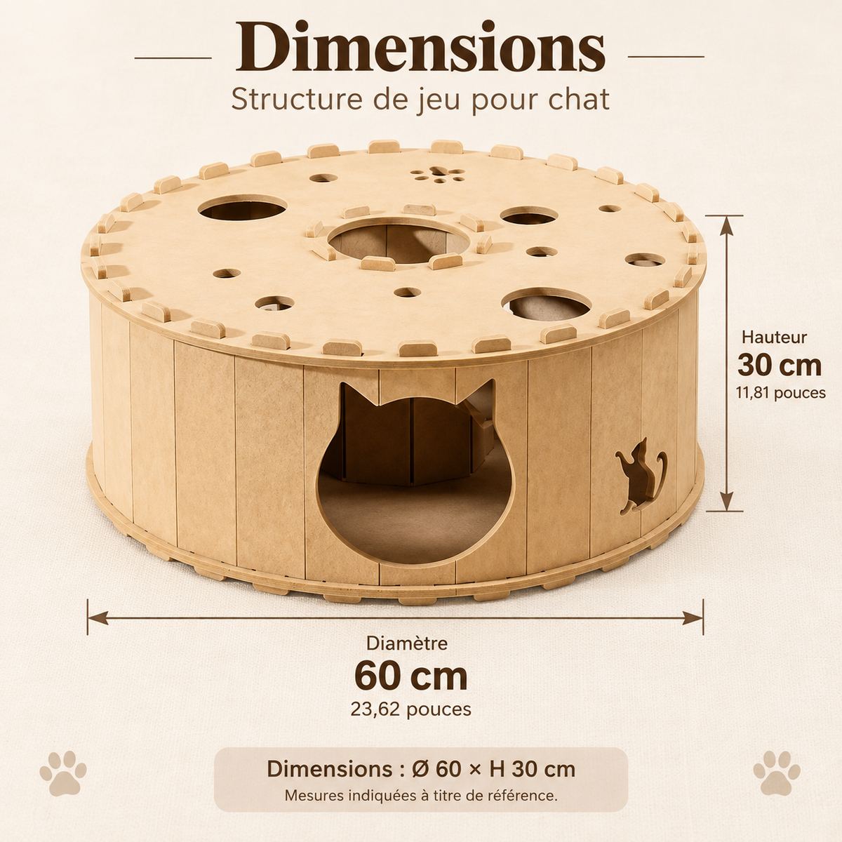 Maison tunnel 2-en-1 pour chat