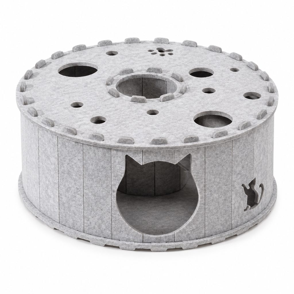 Maison tunnel 2-en-1 pour chat