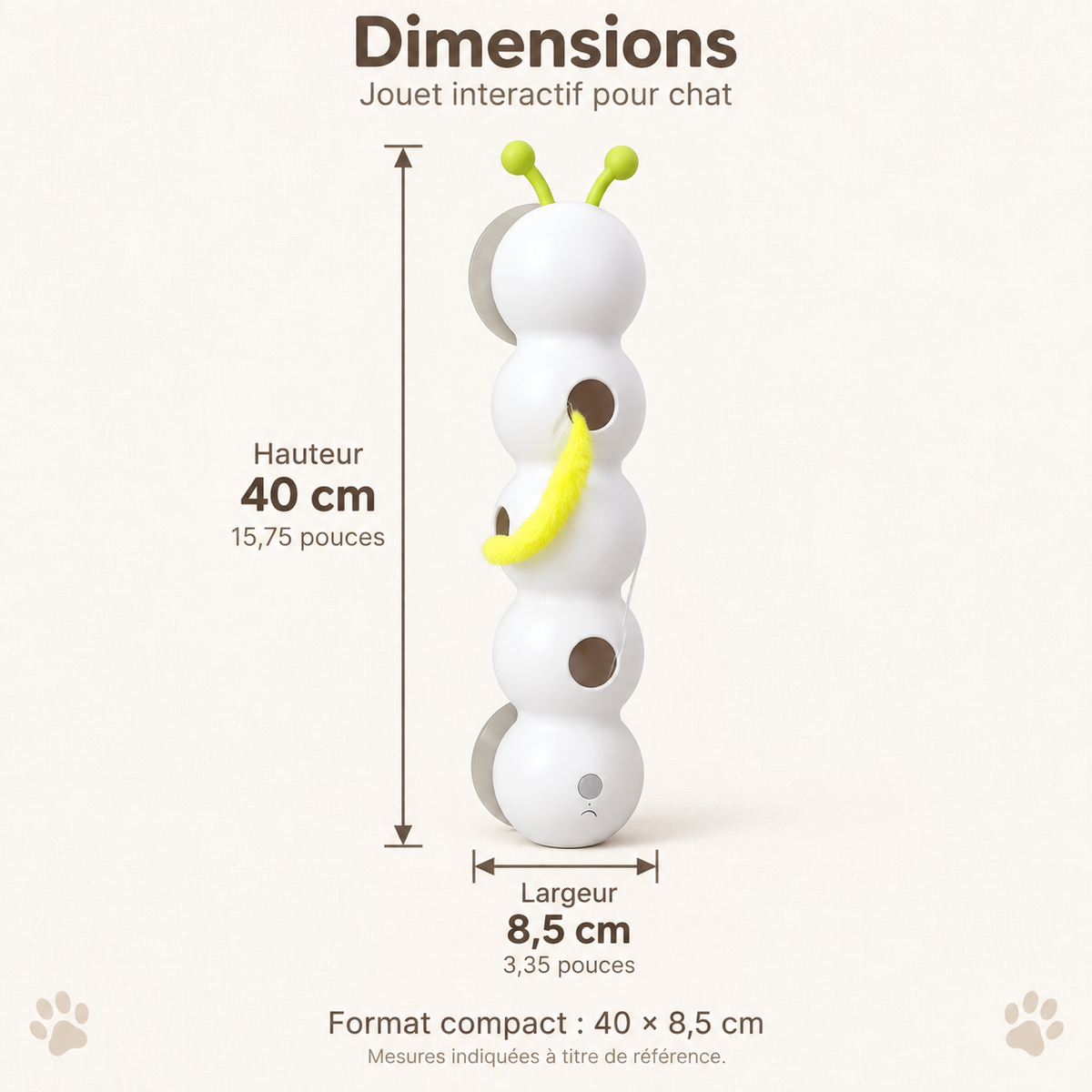 Jouet interactif à ventouses pour chat