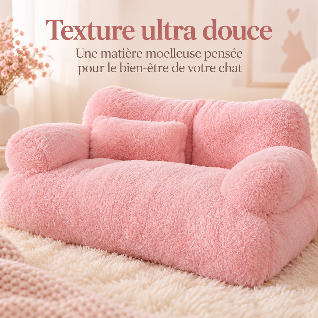 Canapé-lit de luxe en peluche pour chat
