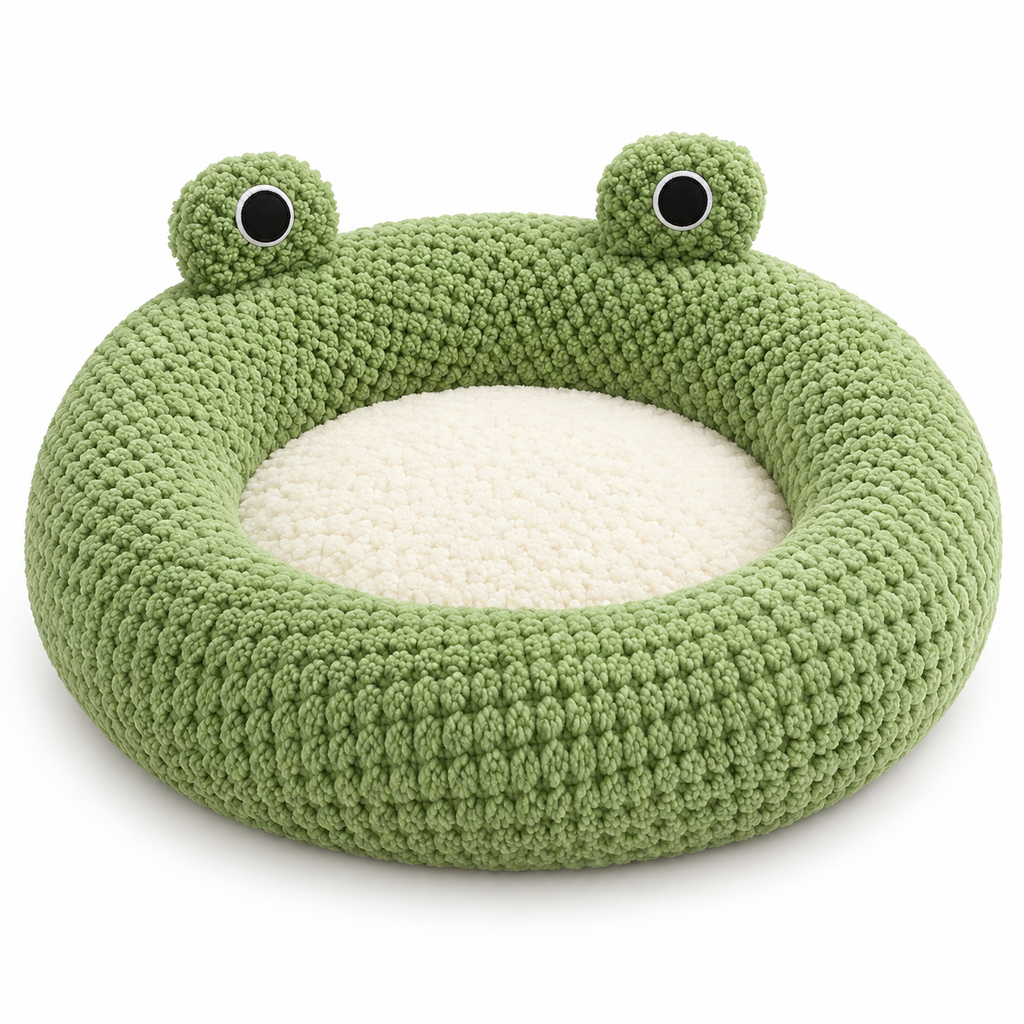 Nid rond grenouille pour chat