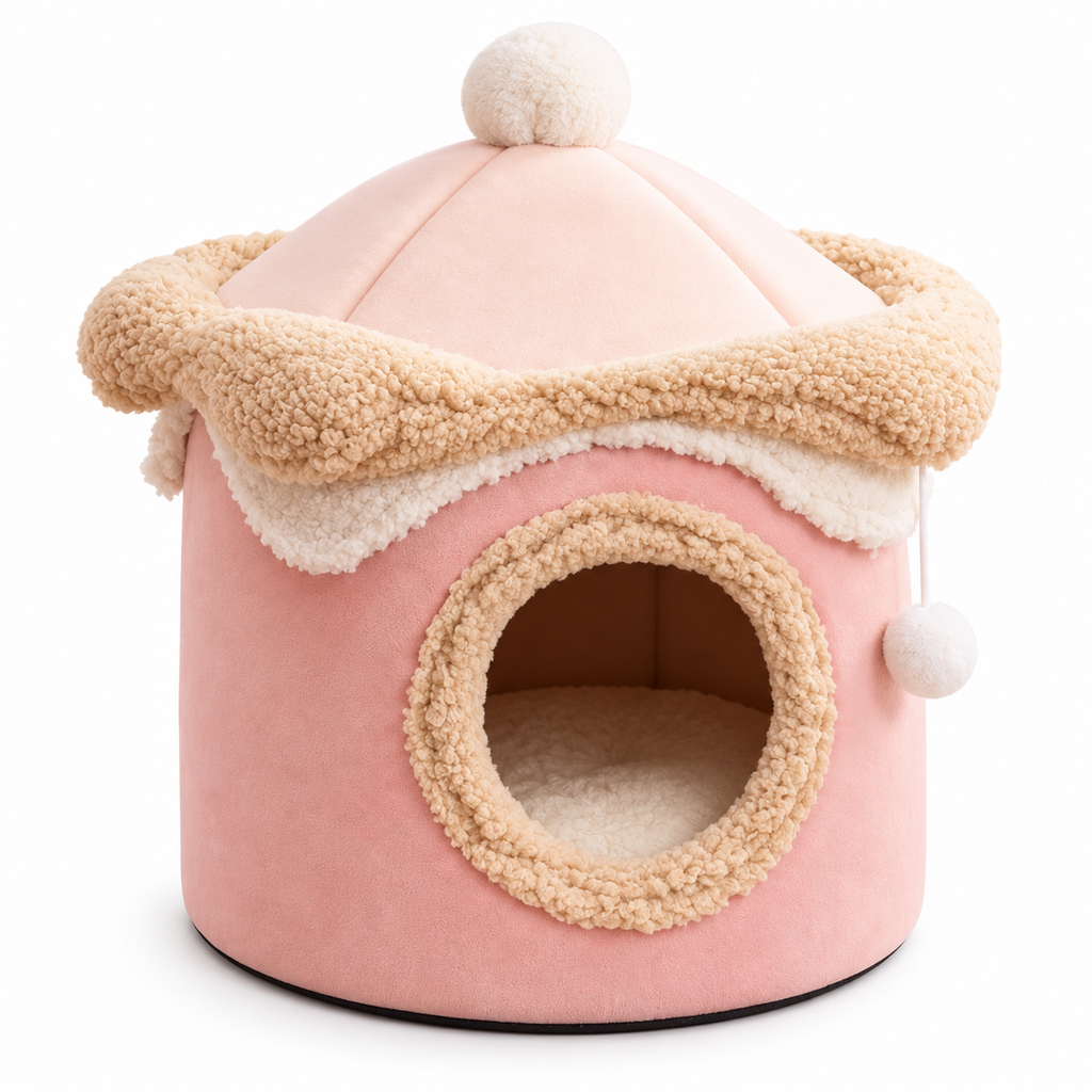 Niche cocooning pour chat en coton