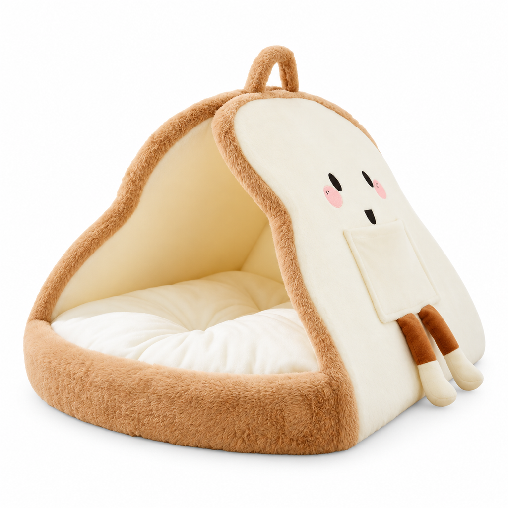Niche cocon pour chat en coton avec coussin
