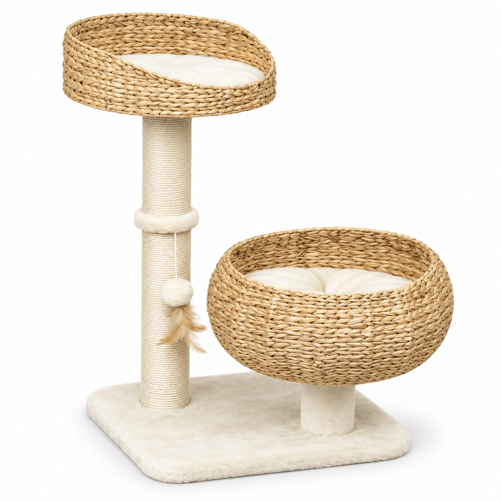 Arbre à chat tressé de 72 cm à deux niveaux