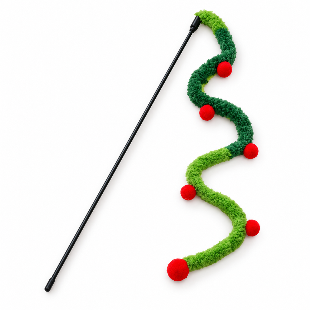 Baguette pour chat style noël avec chenille