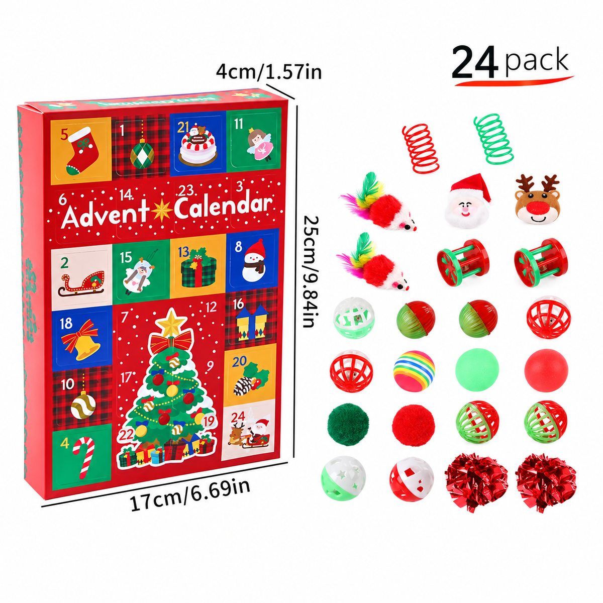 Calendrier de l’Avent pour chat – 24 compartiments