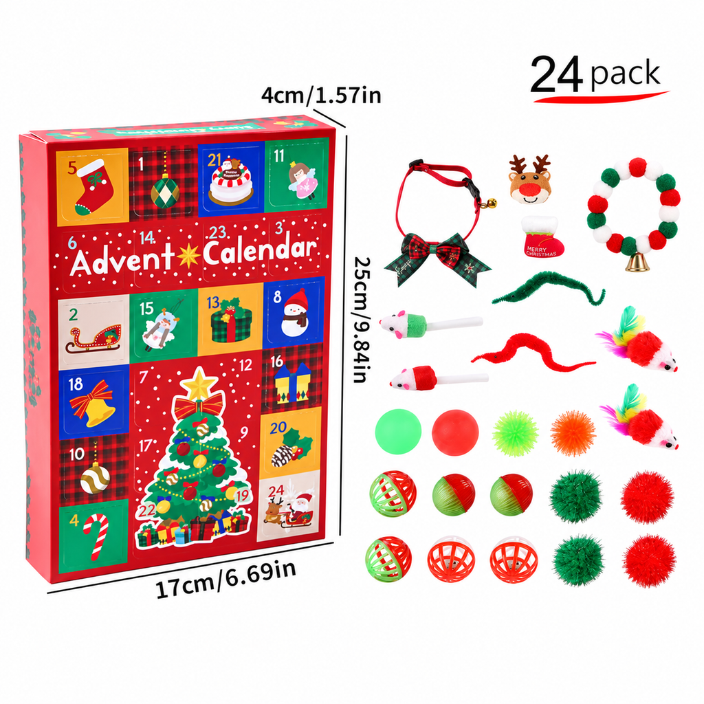 Calendrier de l’Avent pour chat – 24 compartiments