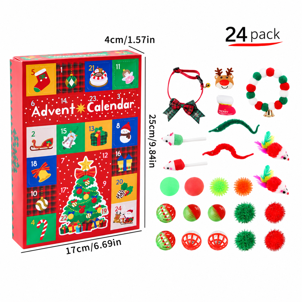 Calendrier de l’Avent pour chat – 24 compartiments