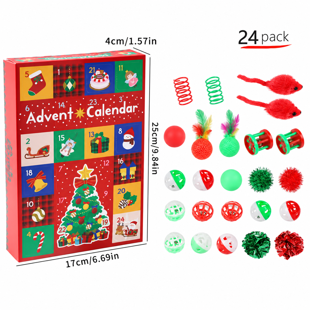 Calendrier de l’Avent pour chat – 24 compartiments