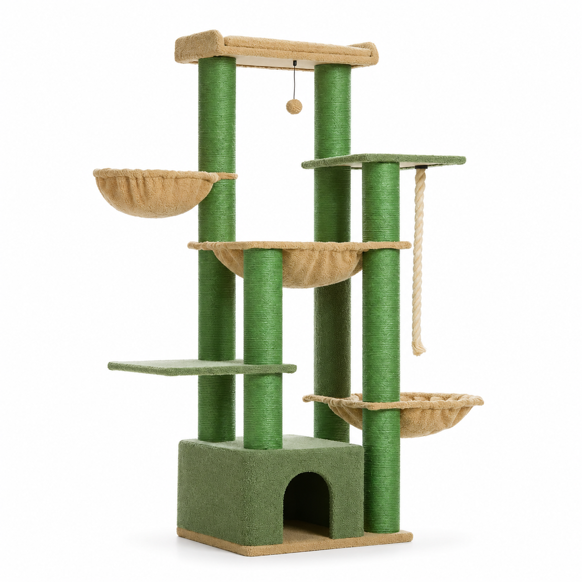 Arbre à chat XXL vert pour Maine Coon et chats de grande taille