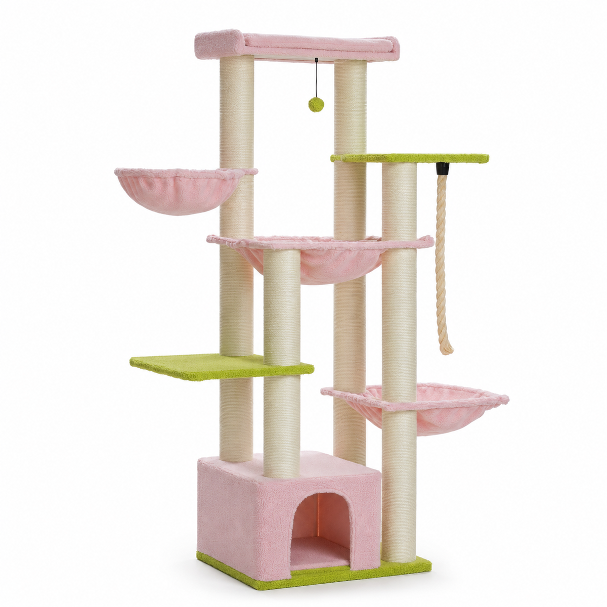 Arbre à chat XXL rose pour Maine Coon et chats de grande taille