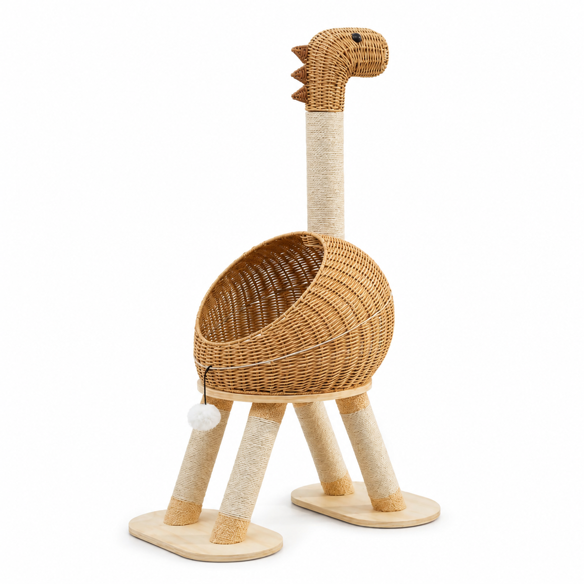 Arbre à chat design en forme de dinosaure