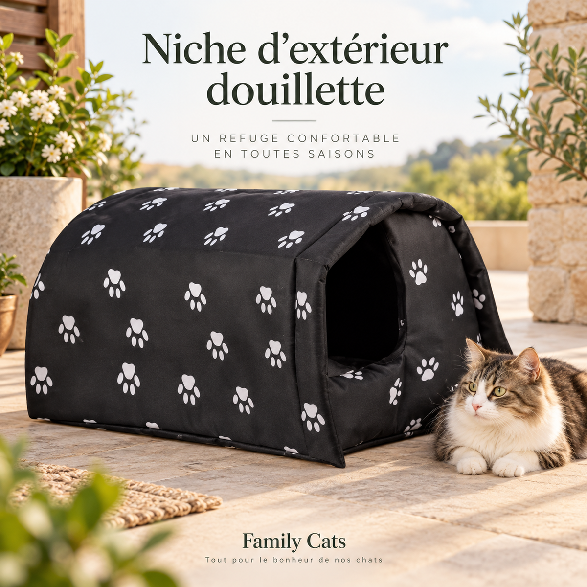Niche d’extérieur pour chat et petit chien