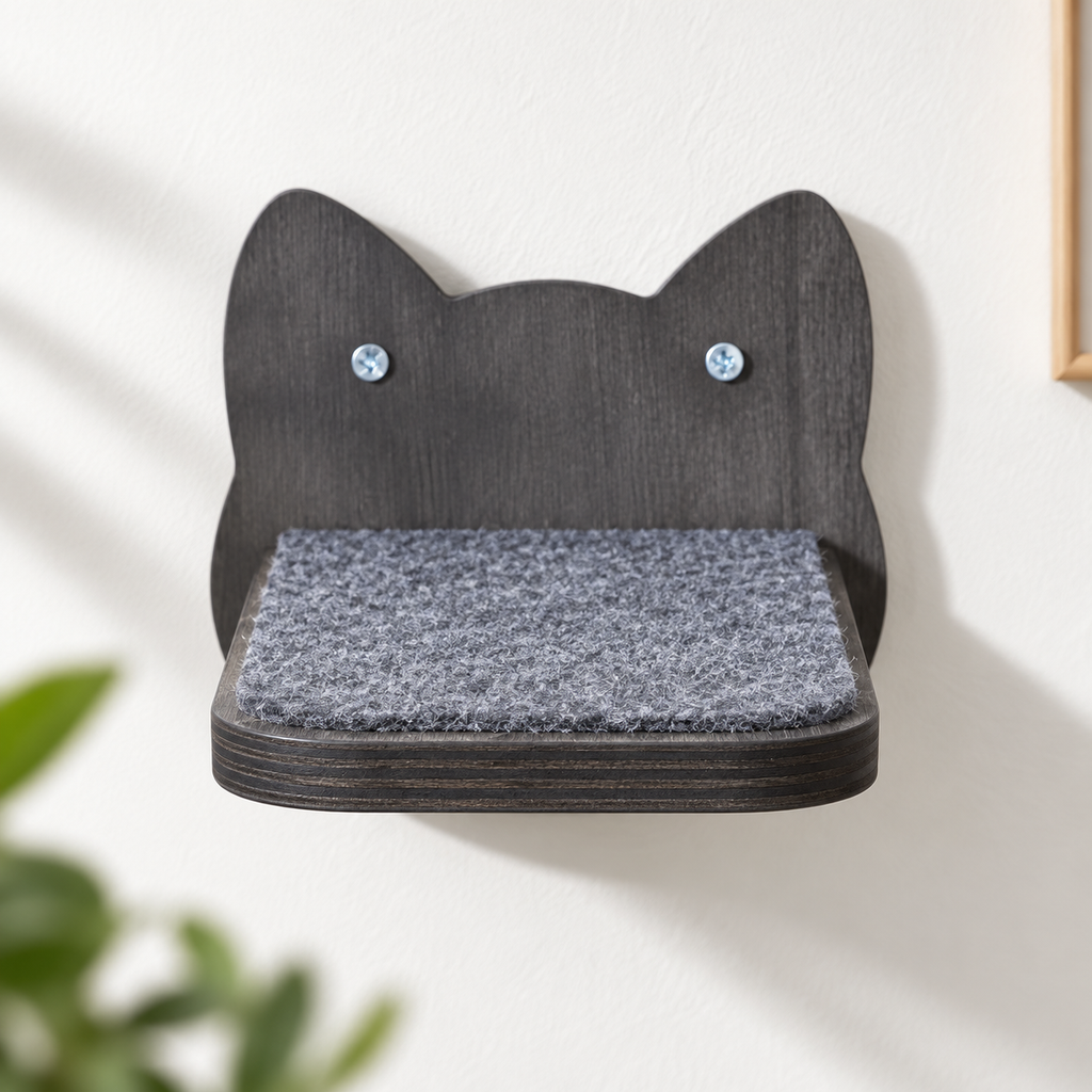 Étagère murale pour chat en bois