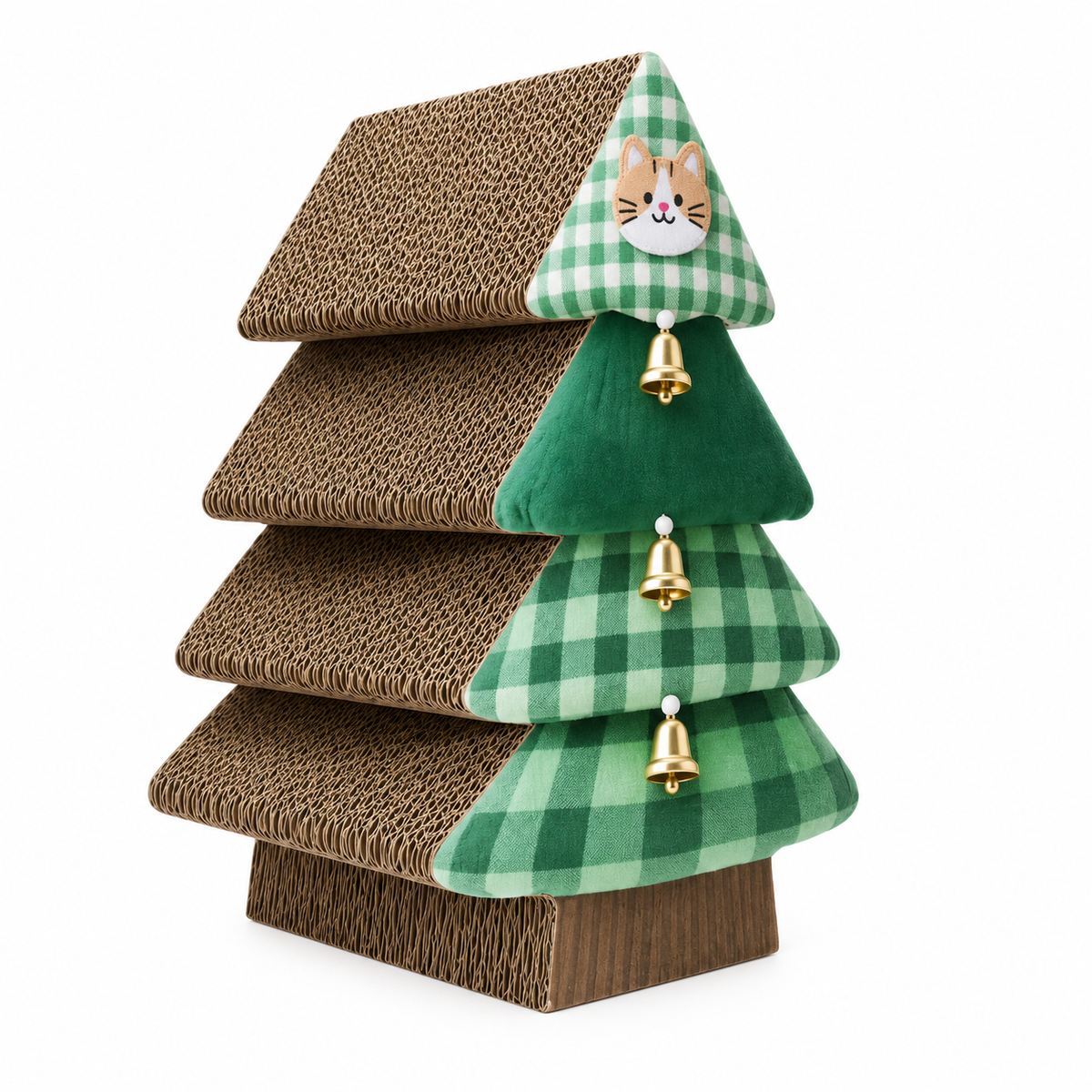 Griffoir sapin de Noël en carton pour chat