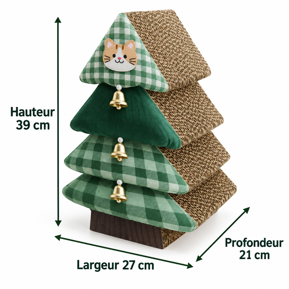 Griffoir sapin de Noël en carton pour chat