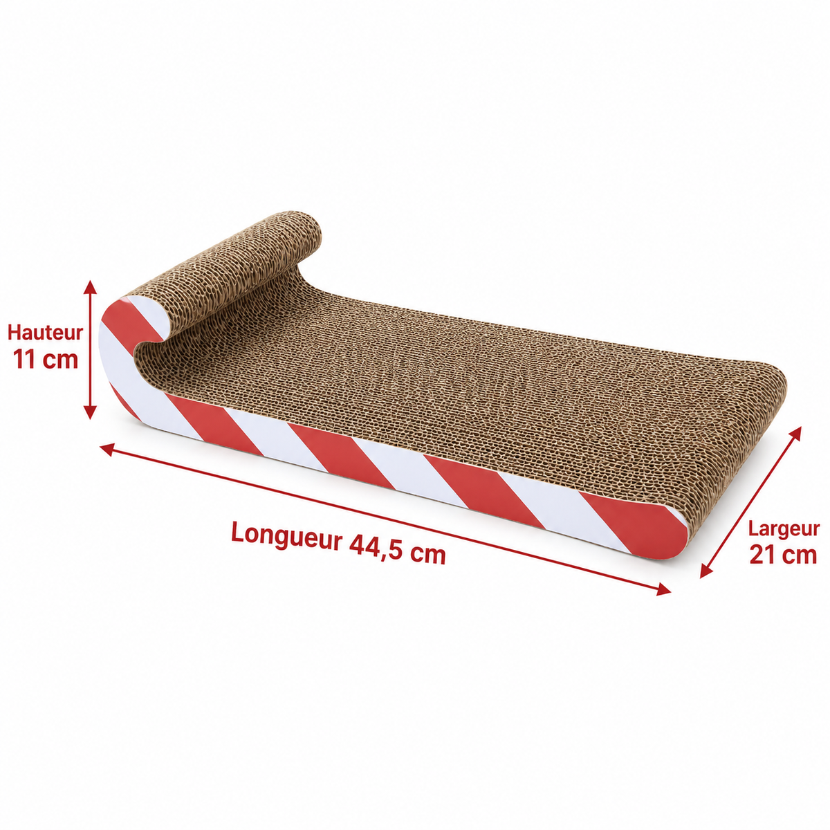 Griffoir luge de Noël en carton pour chat
