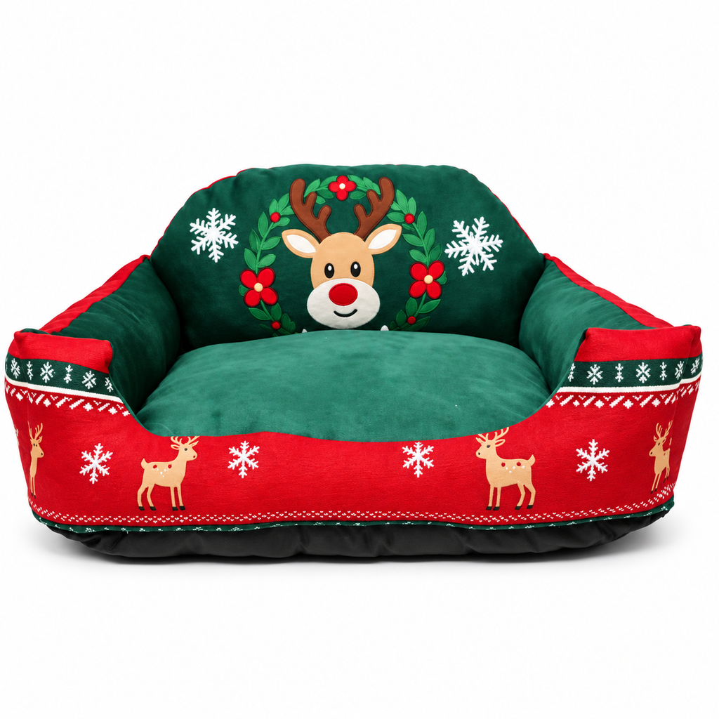 Canapé-lit de Noël pour chat