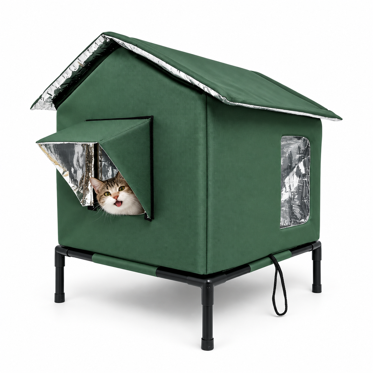 Niche d’extérieur surélevée pour chat en tissu Oxford