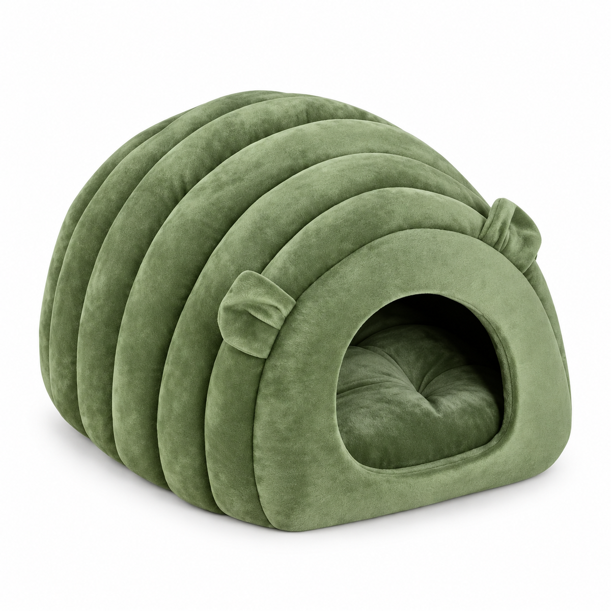 Niche douillette en forme de tunnel pour chat
