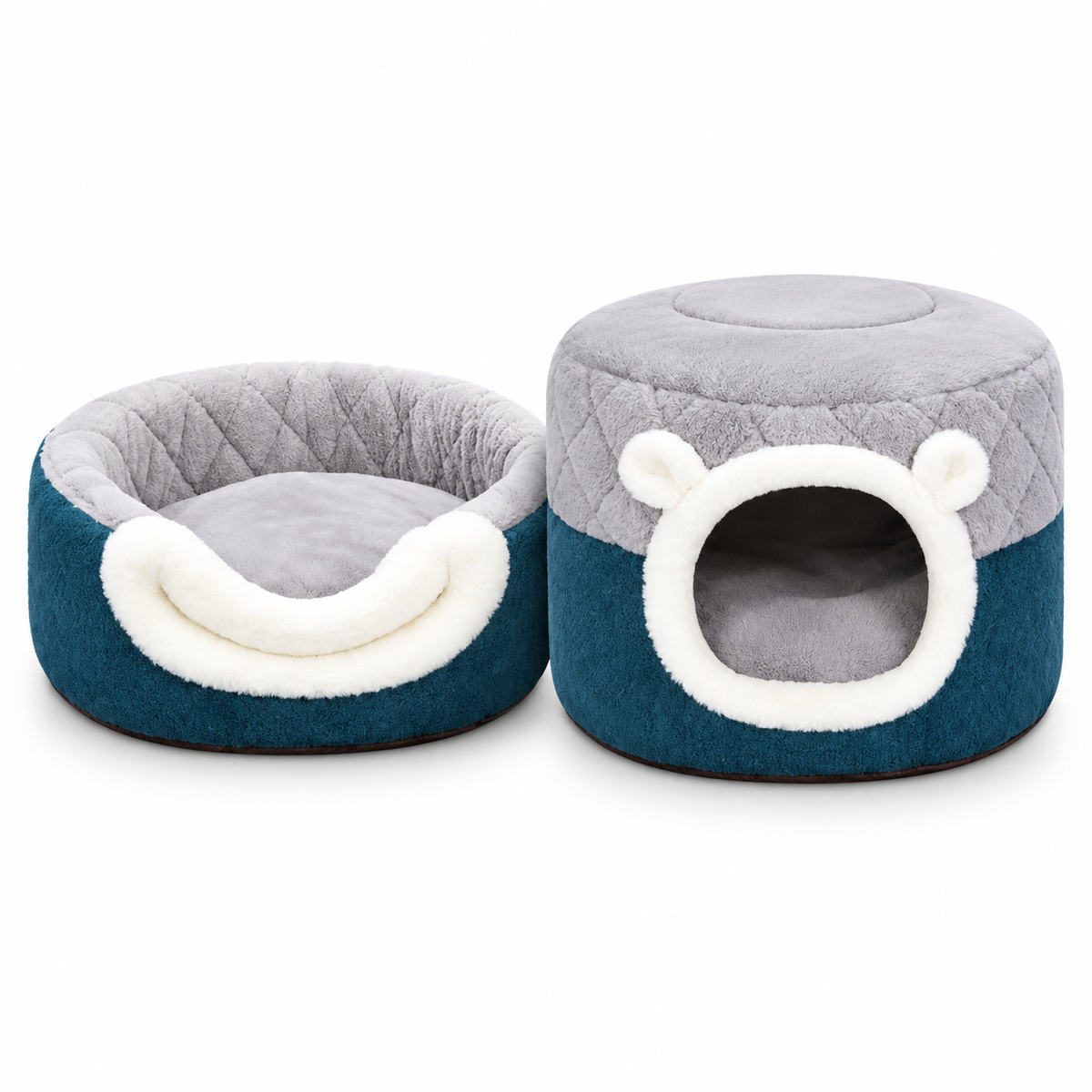 Niche convertible en panier pour chat et petit chien