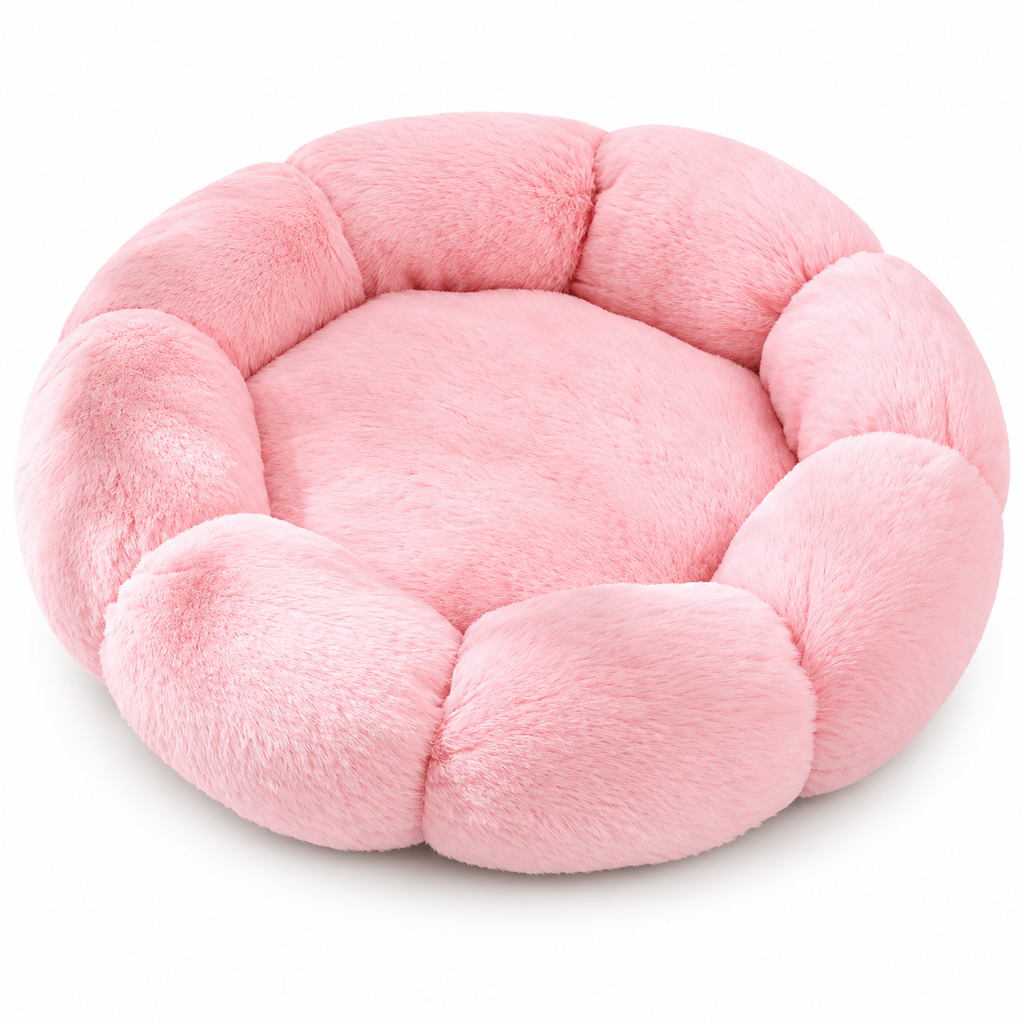 Panier fleur en peluche pour chat et petit chien