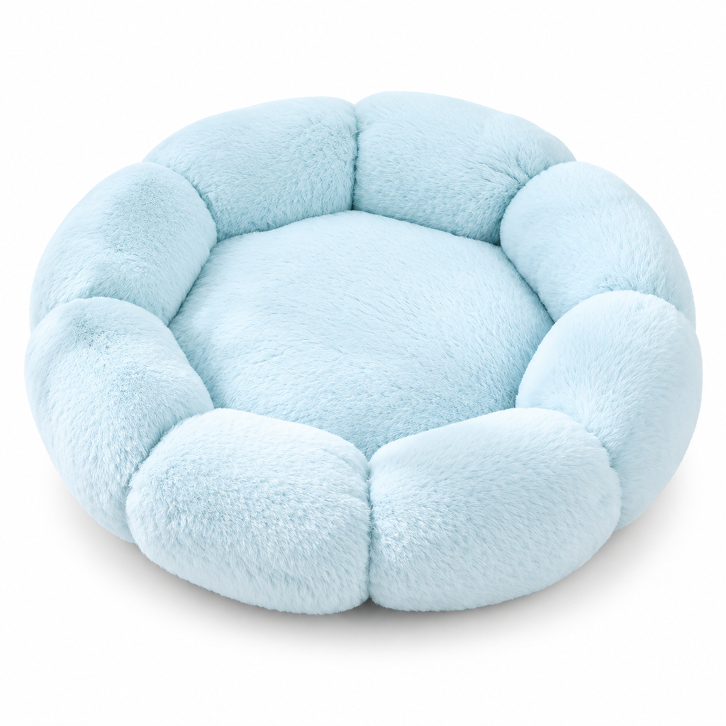 Panier fleur en peluche pour chat et petit chien