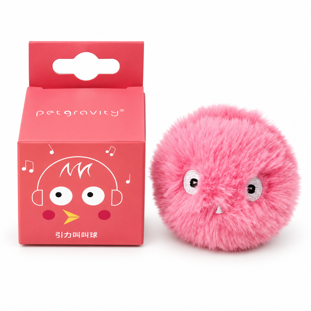 Balle sonore en peluche pour chat avec herbe à chat