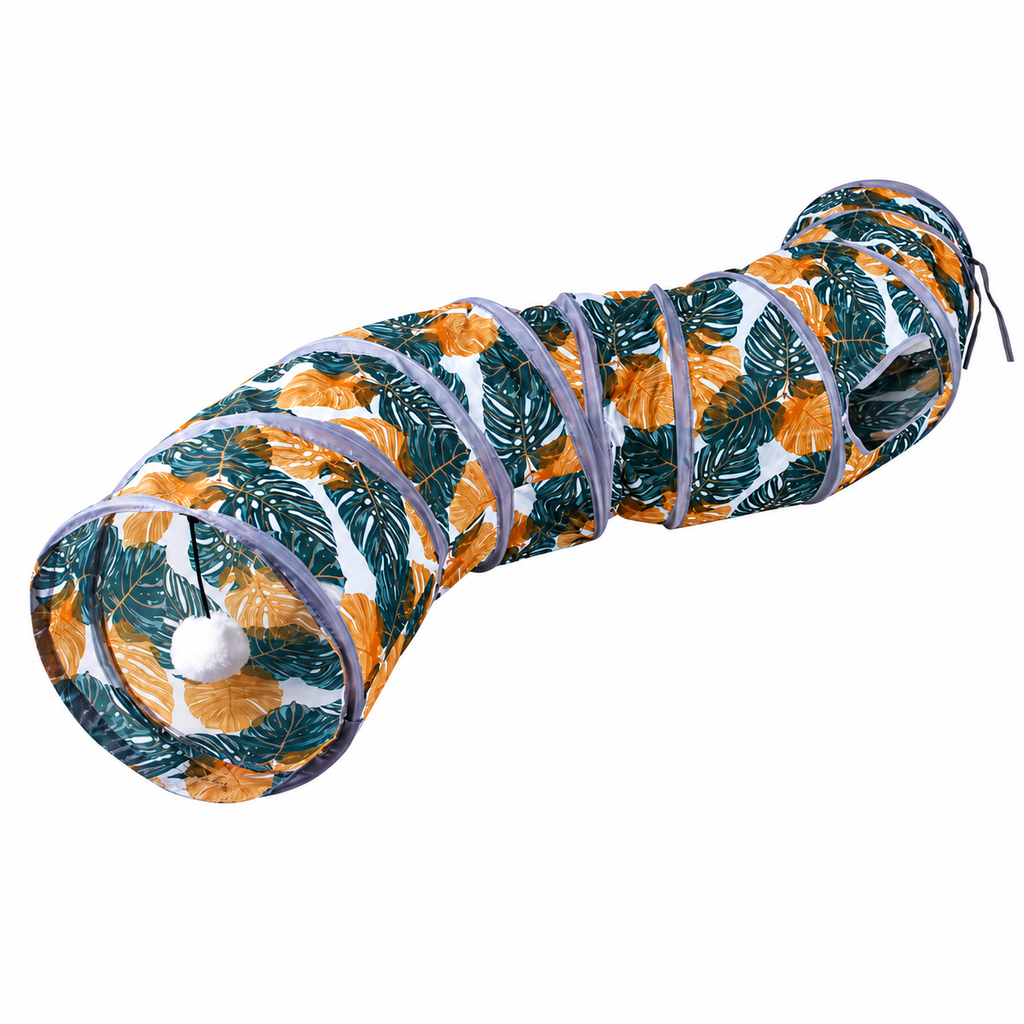 Tunnel pliable en tissu pour chat et petits animaux