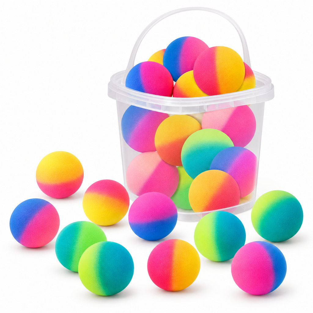 Lot de 10 balles rebondissantes multicolores pour chat